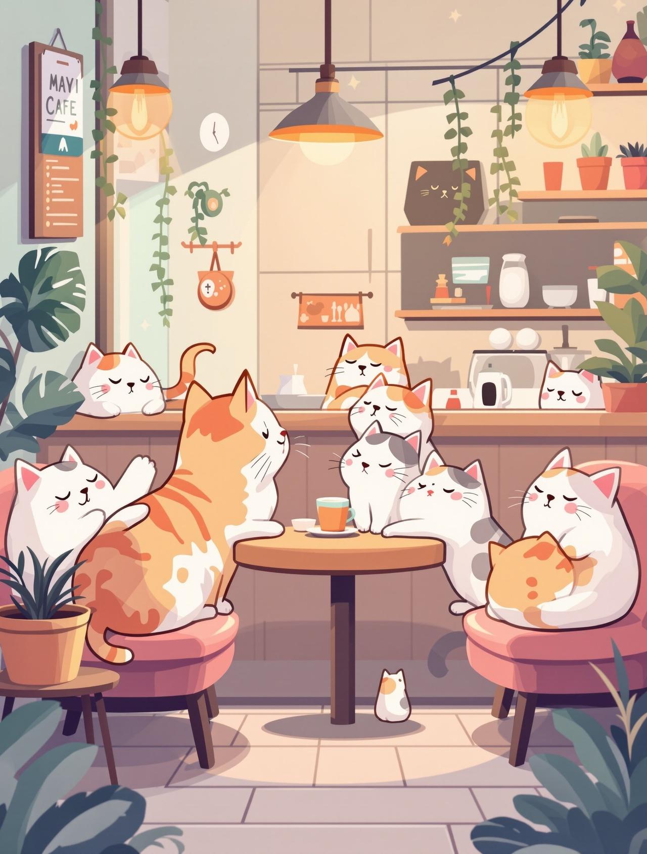 热播短剧 猫咪咖啡馆的午后 - 治愈日常动漫短剧